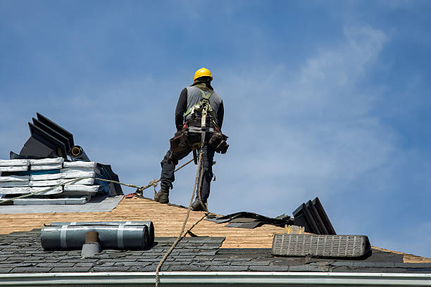 Professional Gutter Installation technician working in Fogelsville, PA